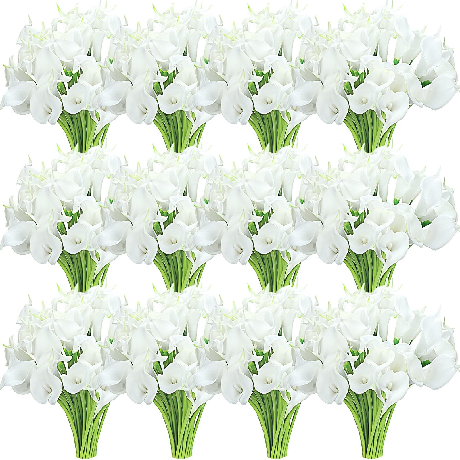 100 Pcs Calla Lily Artificial Flowers Bulk 14 Inch Comfortable Touch Calla Li…
