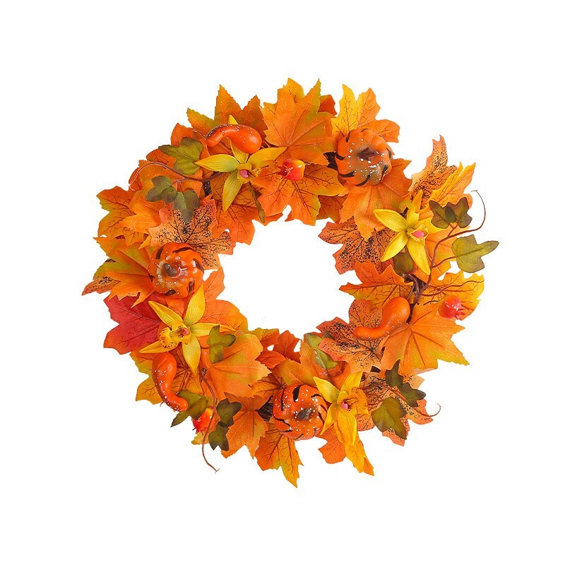 Artificial Seasonal Wreath for Front Door or Porch, Autumn Fall