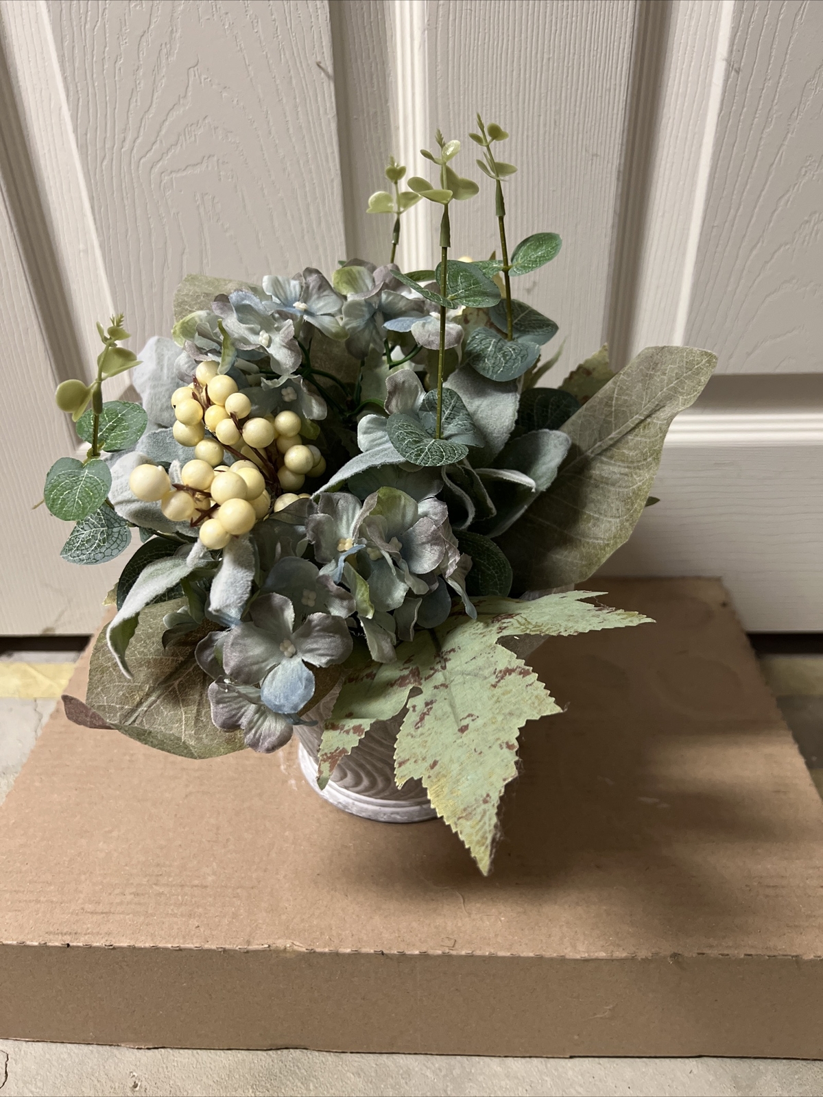 Eucalyptus Leaves Fall Flower arrangement Pumpkin