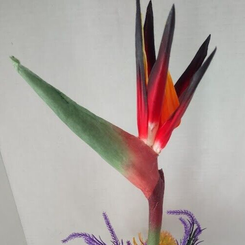 Red Artificial bird of paradise table decoration