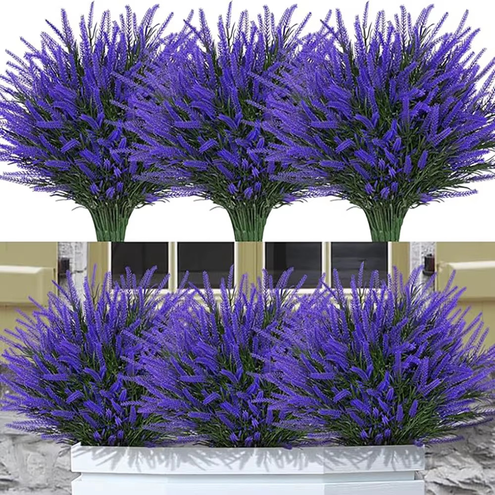 5/10pcs Artificial Lavender Flower Heads DIY Fake Flowers Bouquet Table Display