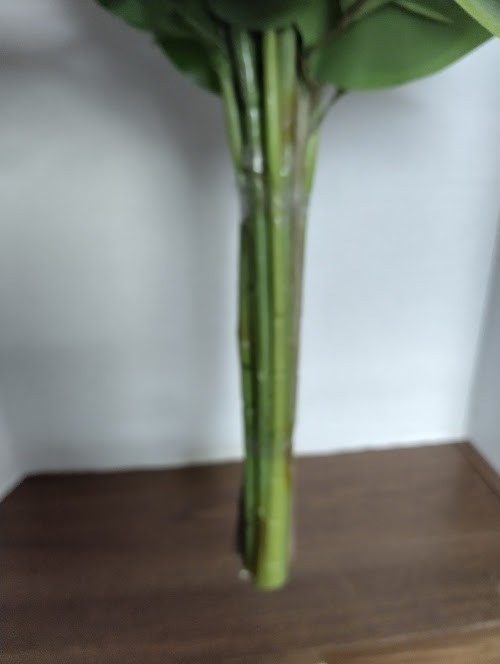 Artificial tropical floral vase arrangement