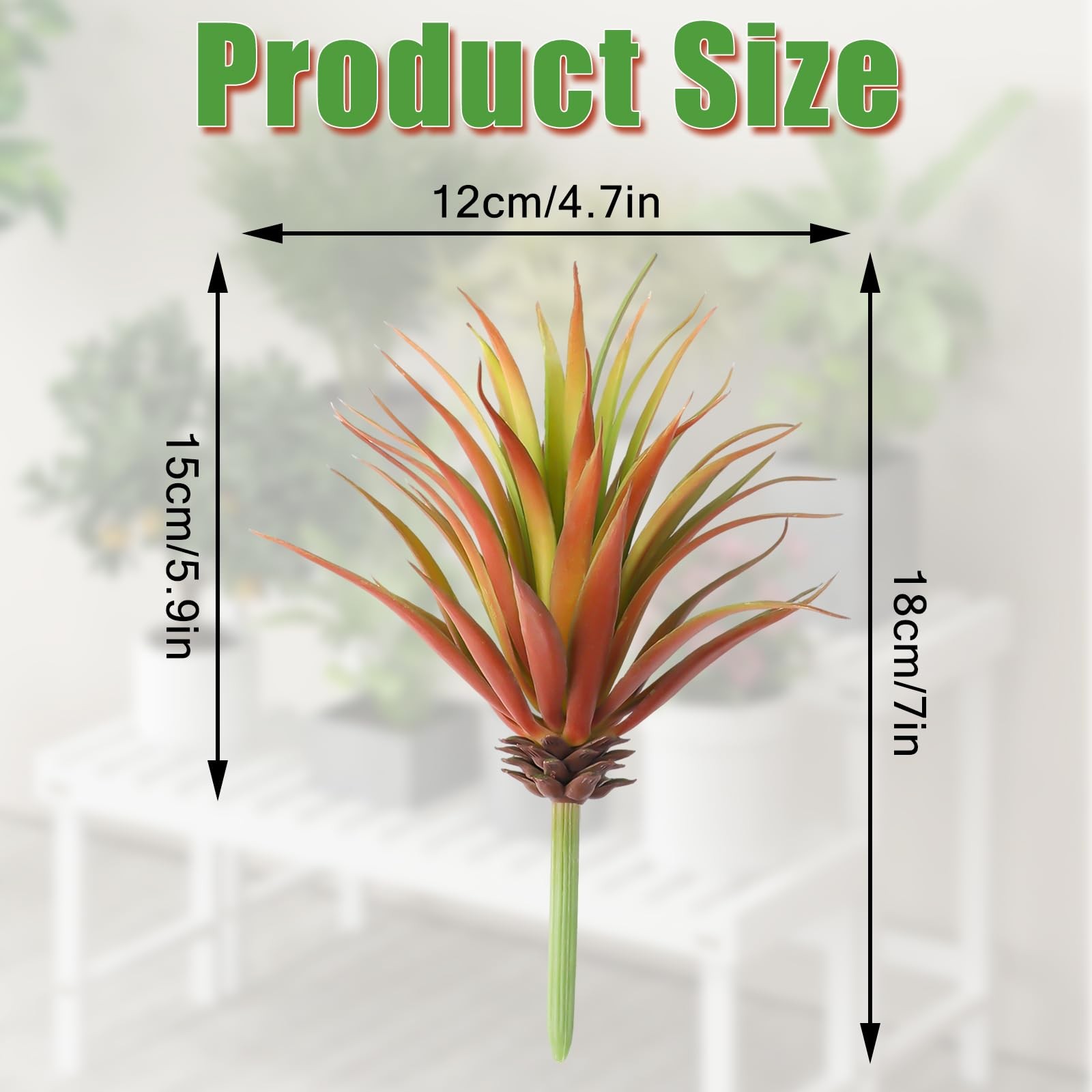 2PCS Artificial Succulents Plants Faux Succulents Unpotted Realistic Artificial
