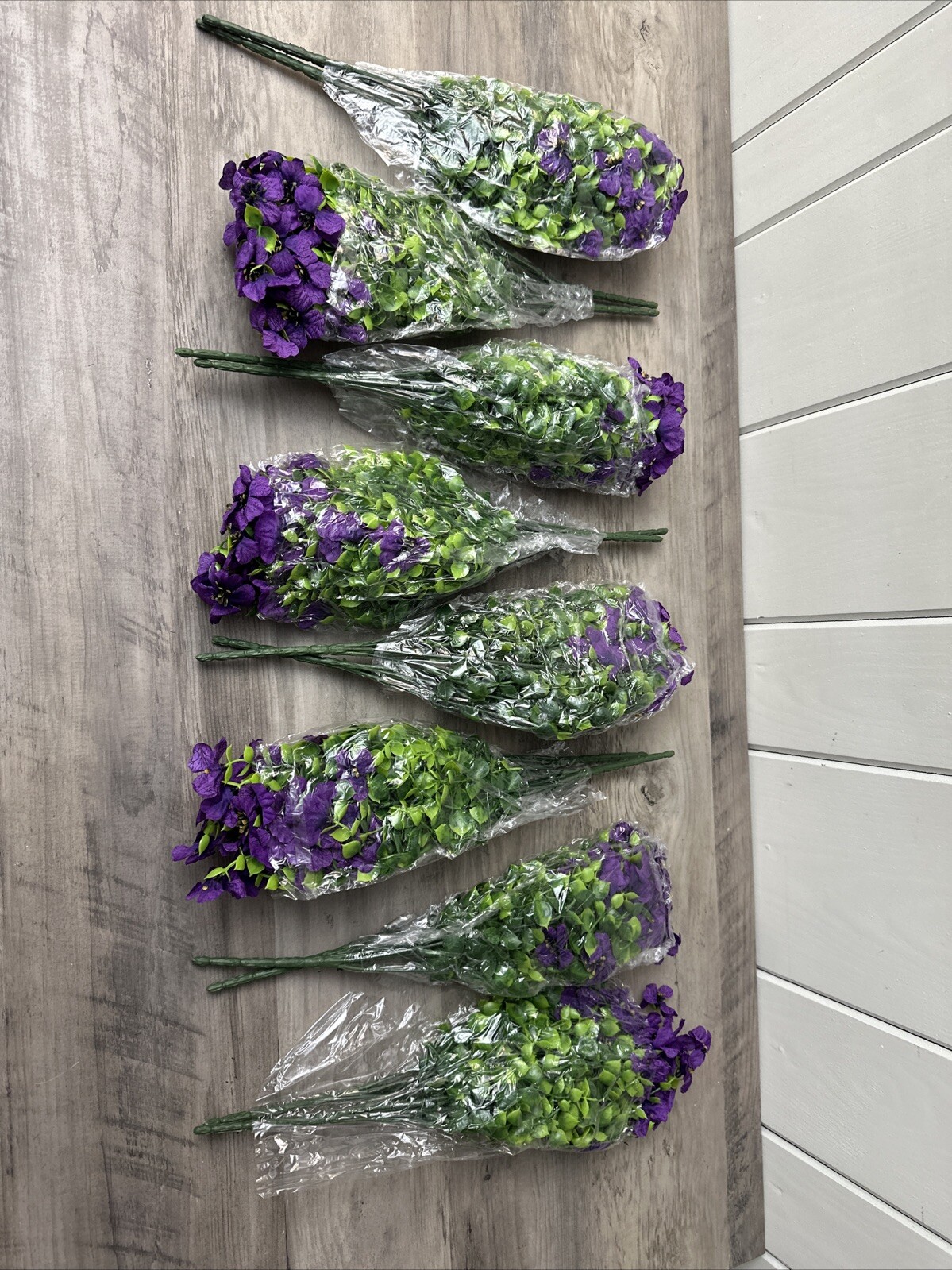Artificial Flowers for Outdoors Fake Plants – 8 Bundles Faux Outside Greenery