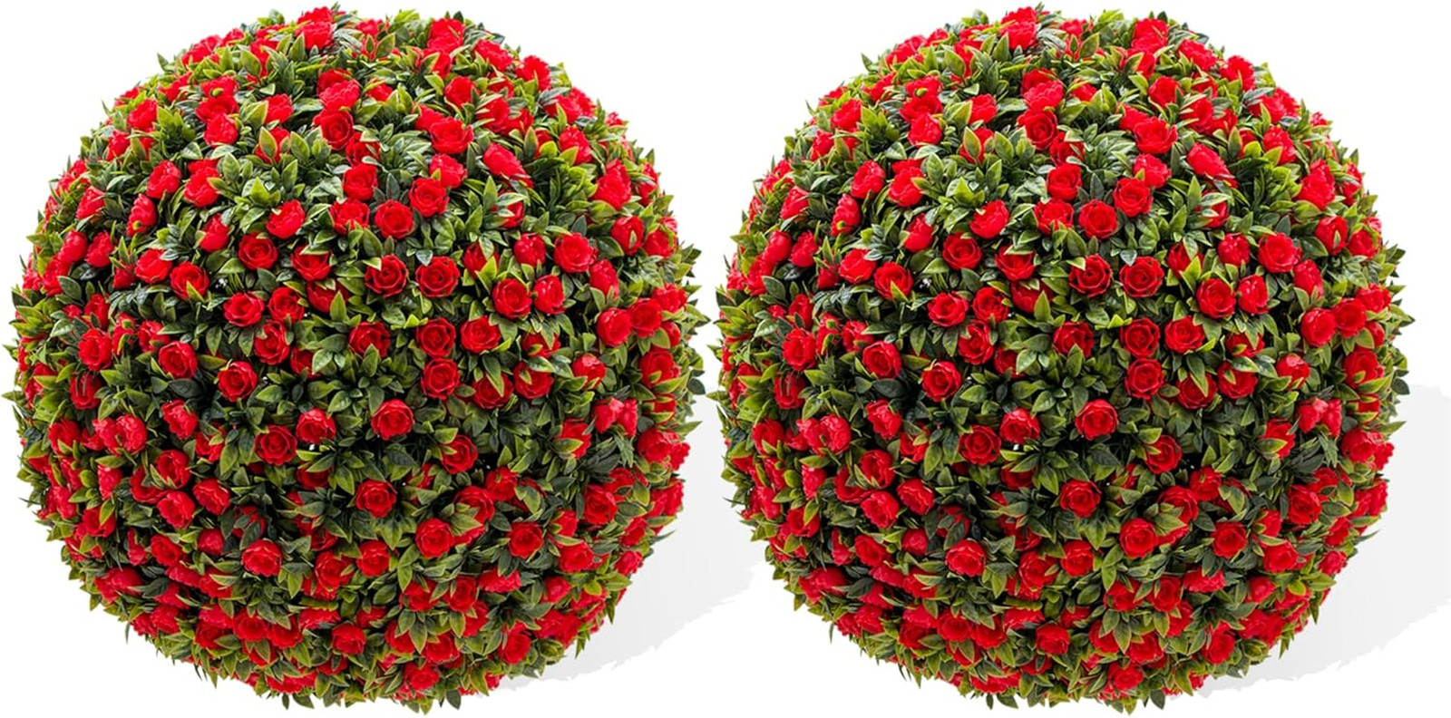 20.8 in Artificial Topiary Balls 2PCS, Flower Topiary Ball Decorative Balls for