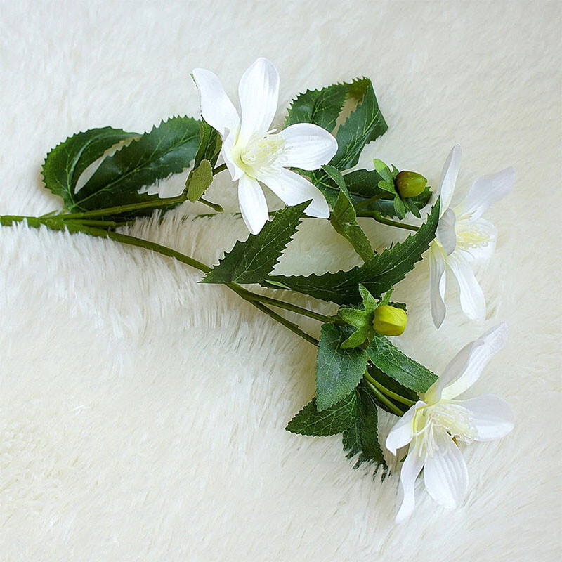 Artificial Silk Flowers Branches Fake Plants False Leaf Home Party Wedding Decor