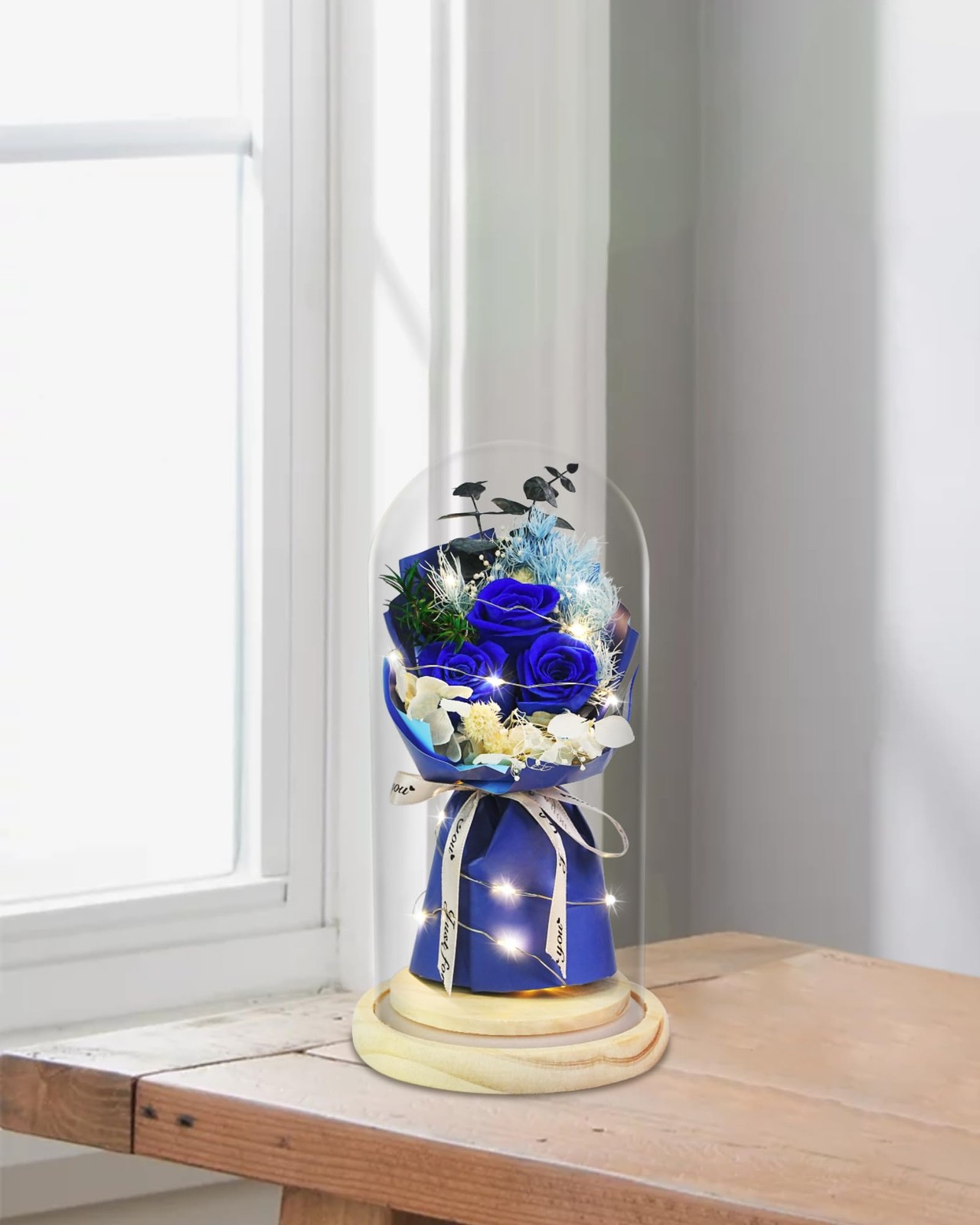 HVY Preserved Real Flowers Bouquet Gifts for Her,Forever Flowers Gift for Women,