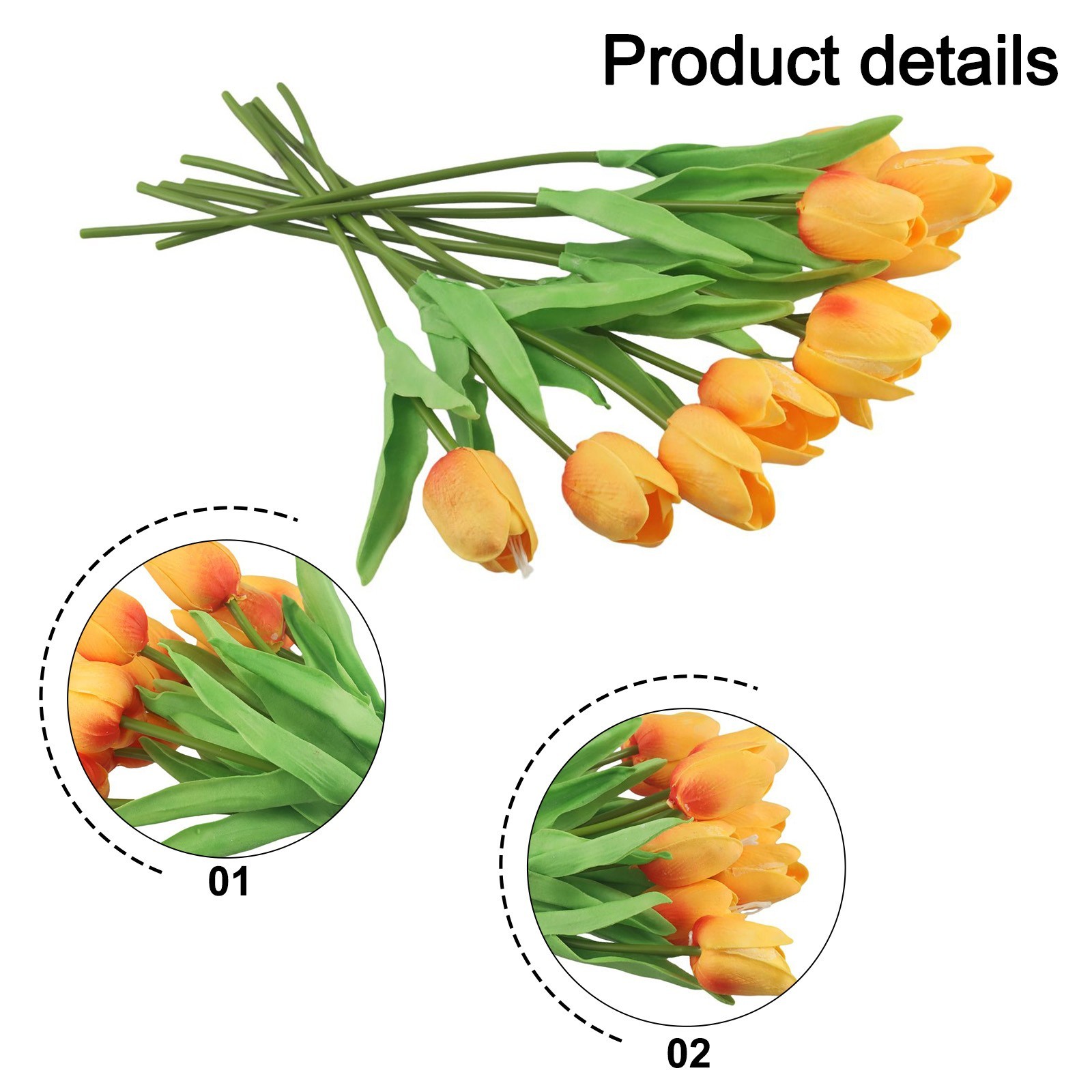Handmade Simulation Tulip Flowers Pack of 10 Perfect for Various Occasions