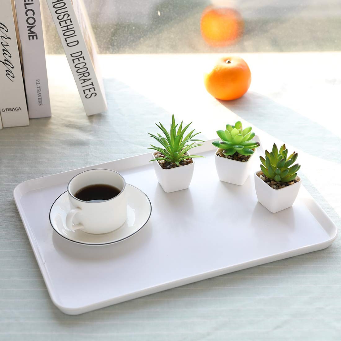 Mini Fake Plants in Small Succulents Potted Ceramic Pots Artificial Faux Asso…