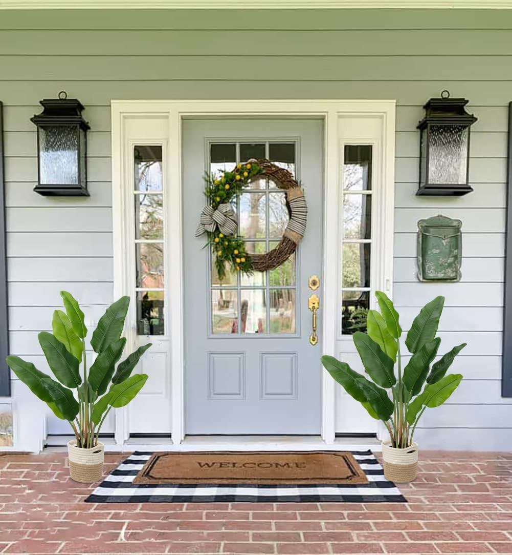 30″ Artificial Bird of Paradise Plant – 2 Pcs Potted Tropical Decor