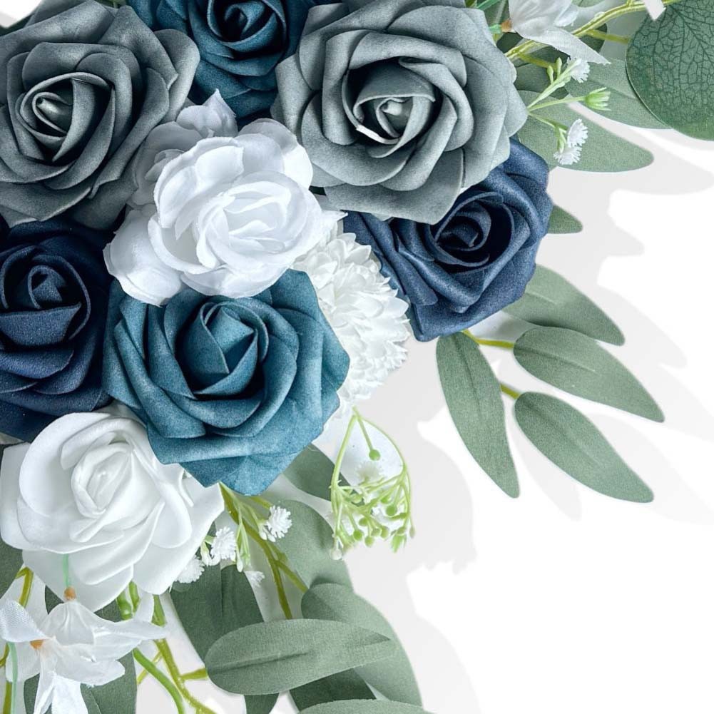 New / Dusty Blue Wedding Arch Flowers Pack Of 2 For Wedding Decoration Needs
