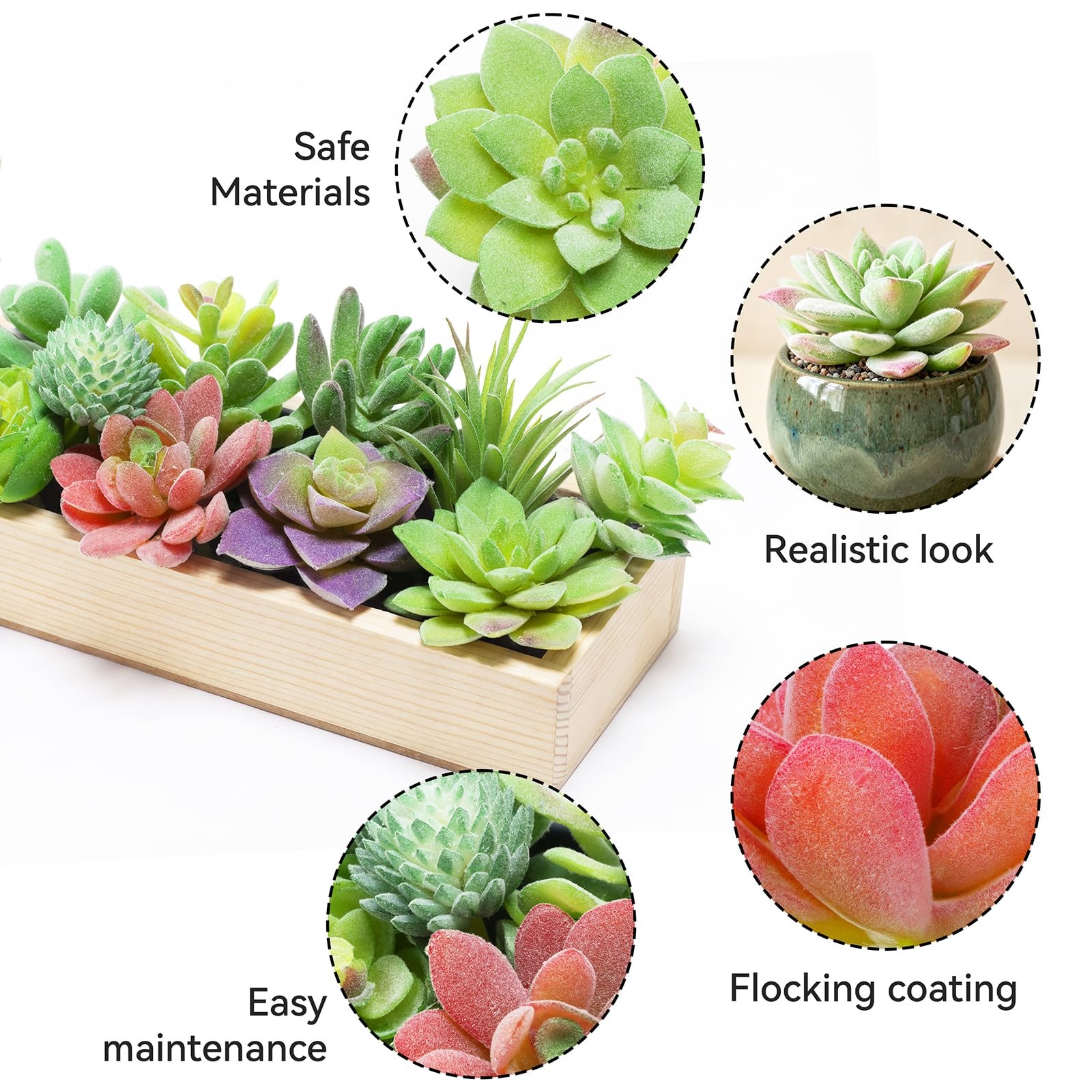 12 Pcs Artificial Succulents Mini Fake Plants Unpotted Faux Succulent for Cra…