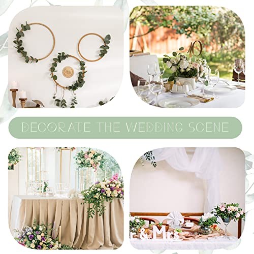 Artificial Eucalyptus Leaves 180 Pcs 3 Styles 11.81in 10.24in 15in – Wedding