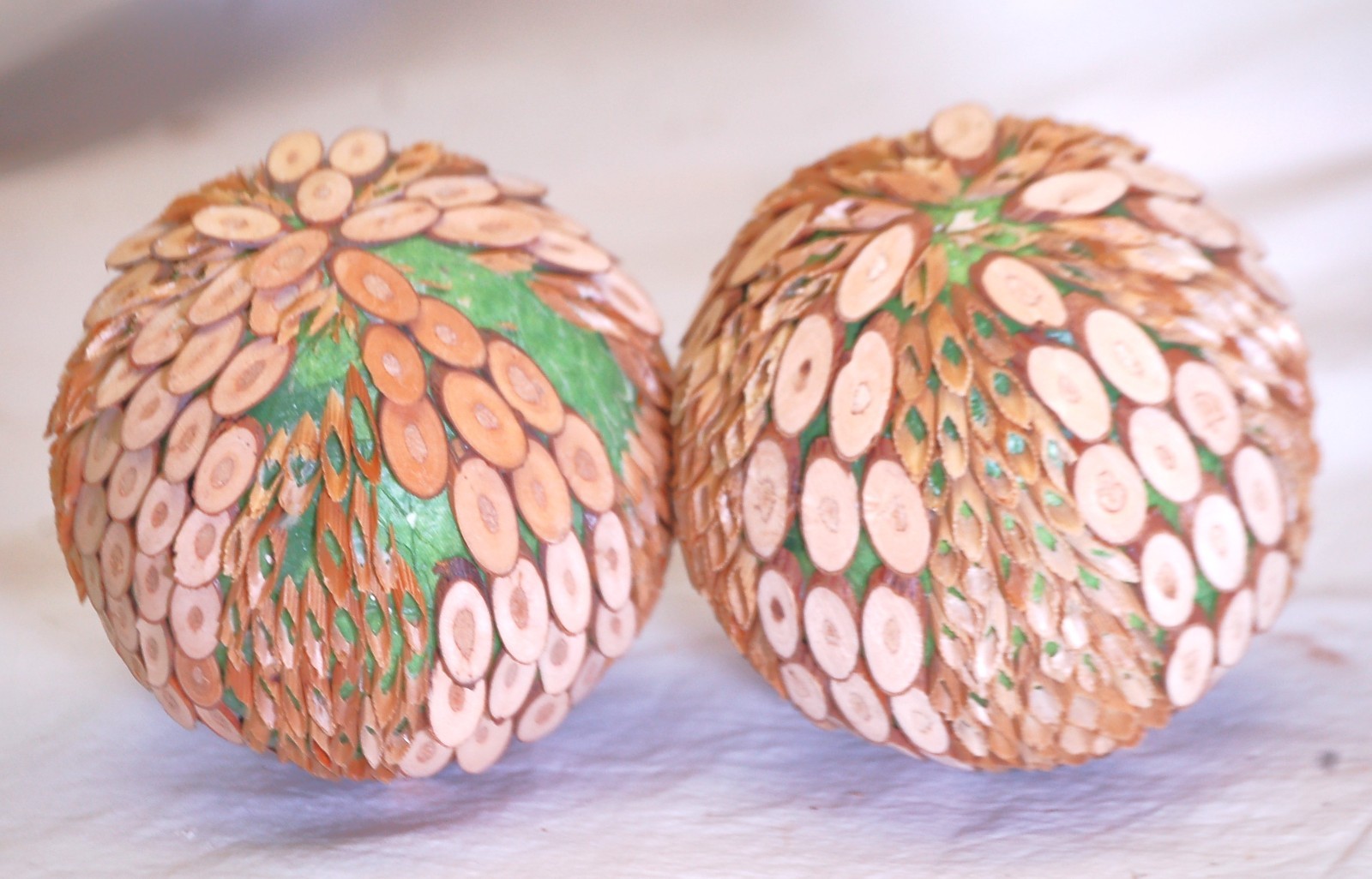 Rustic Wood Ball Decorative Bowl Filler a