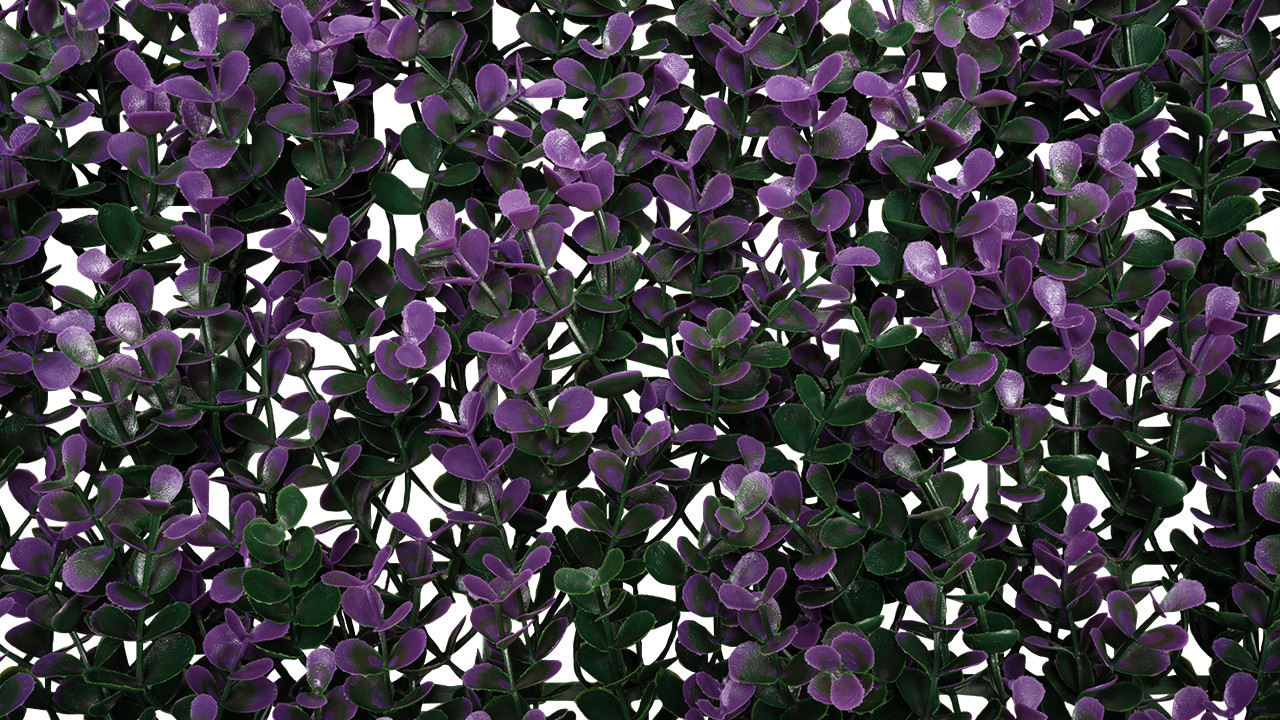 Emerald Artificial Greenery – Artificial Ivy Panel (Box) Purple Buxus
