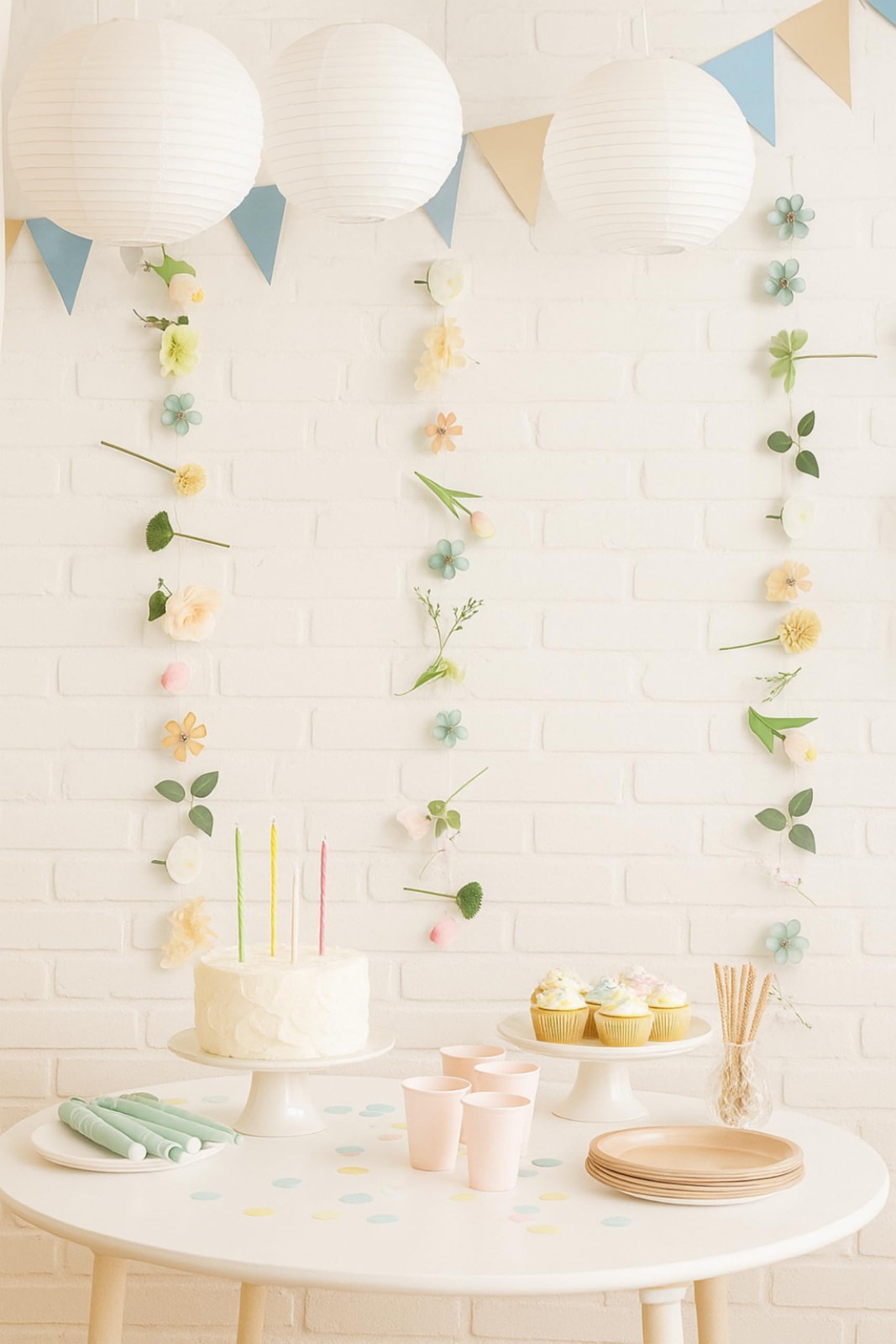3 Pcs Artificial Flowers Hanging Decorations, 29.5ft Wildflower Daisy Garland…
