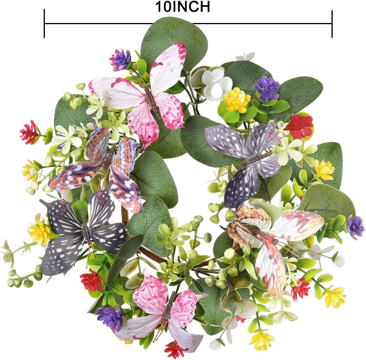 Versatile 10-Inch Eucalyptus and Daisy Wreath for Kitchen and Home Elegance