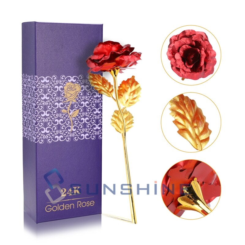 Romantic Eternal Rose Flower In Dome Glass LED Night Light Anniversaries Xmas