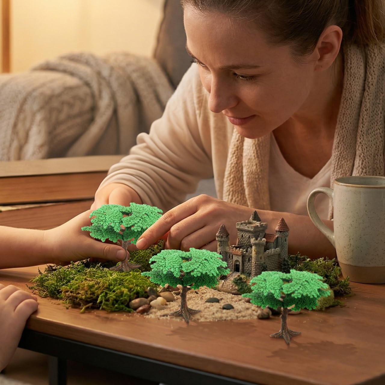 3 Pcs Model Trees Cypress Miniature Diorama Trees for Crafts, Fake Plants Fig…