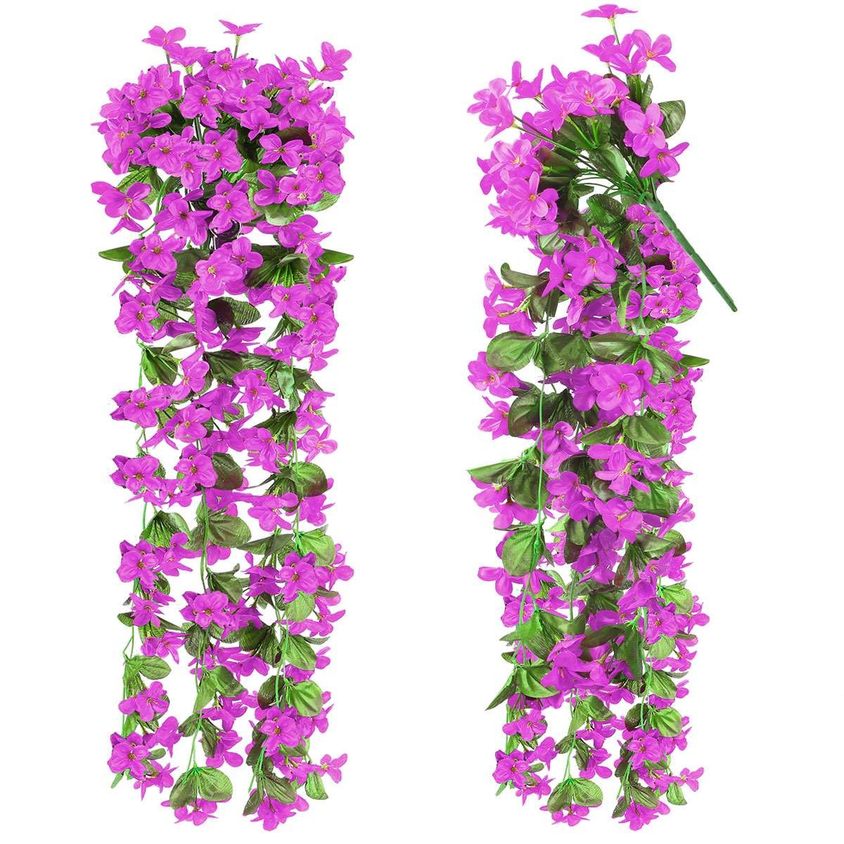 Artificial Fake Hanging Flowers Vine Plant Home Garden Decor Indoor Outdoor US
