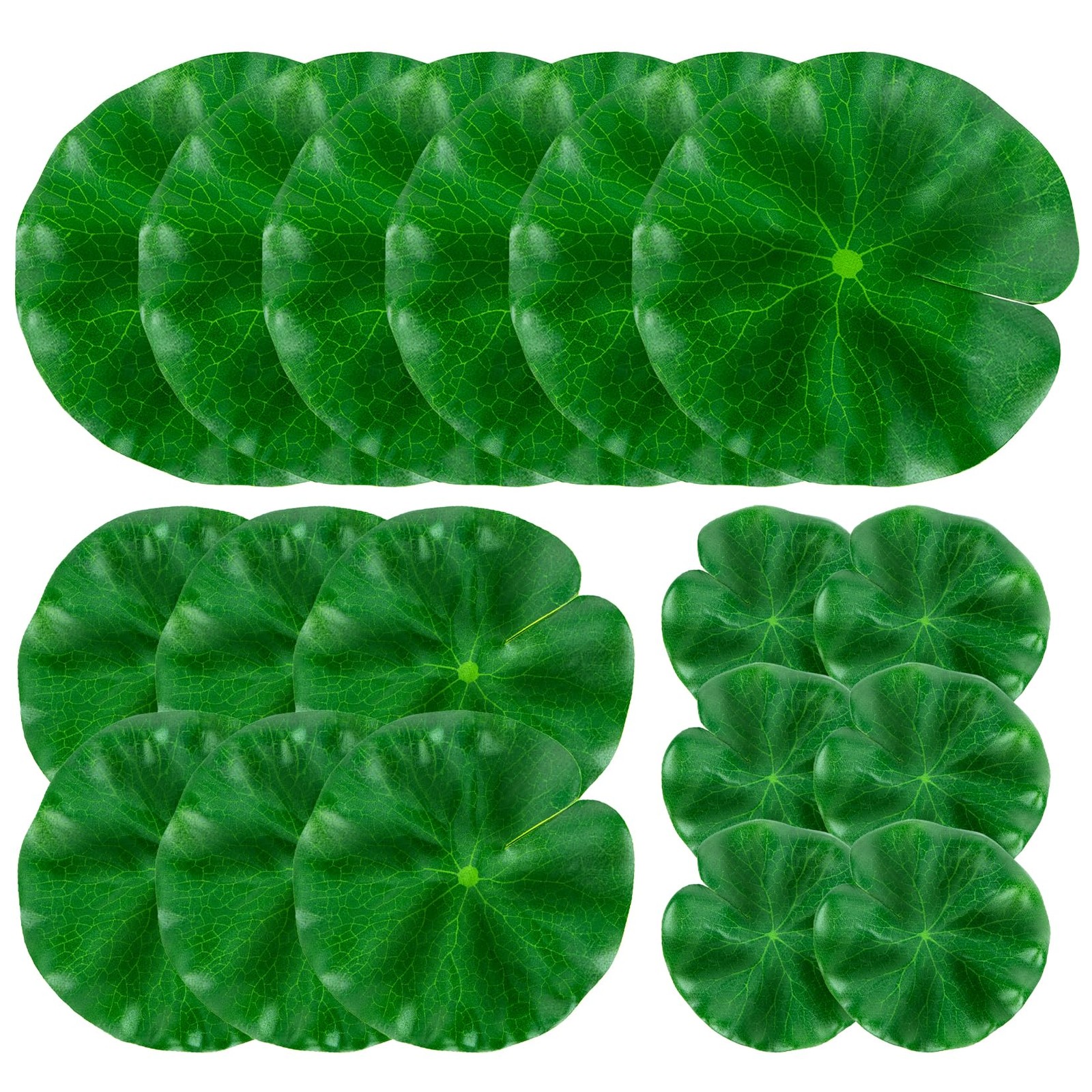 18 Pcs Artificial Floating Foam Lily Pads Lotus Leaves Realistic Water Lily Pads
