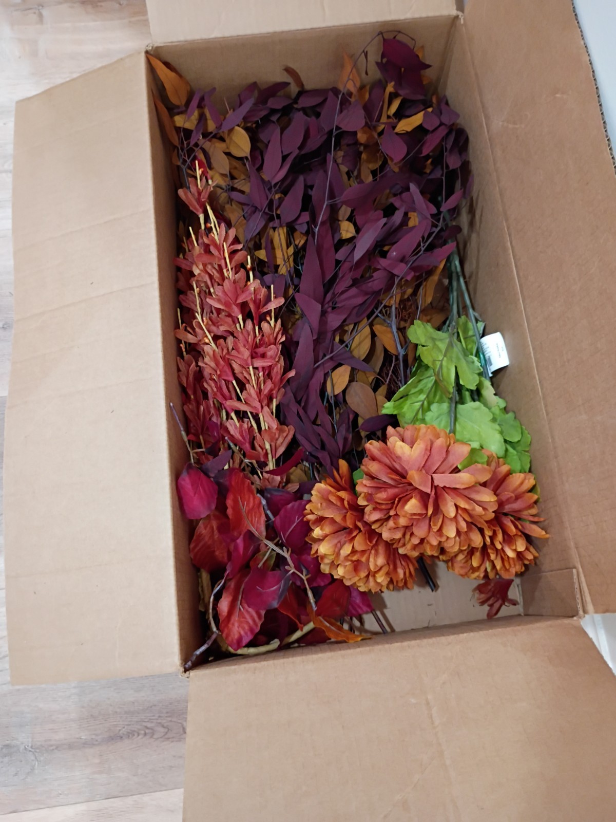 Artificial Stems Picks Flowers; Brown, Orange, Purple