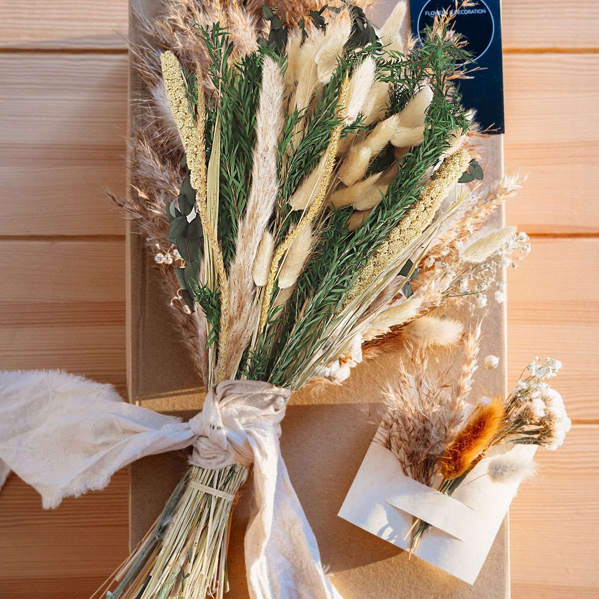 85Pcs 17″ Tall Boho Natural Dried Pampas Grass Bouquet Total Decor Wedding Party