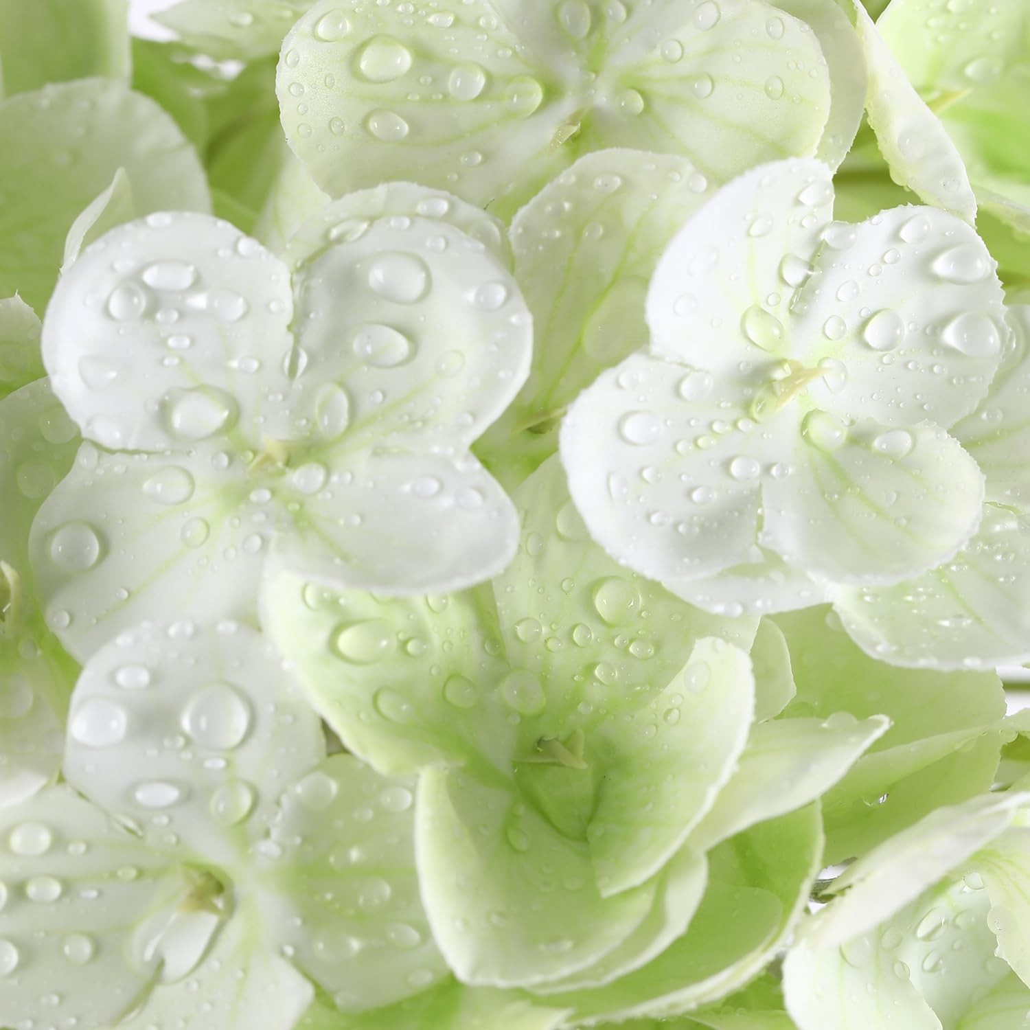 3pcs Light Green Lifelike Hydrangea Artificial Flowers 22inch Real Touch Faux…