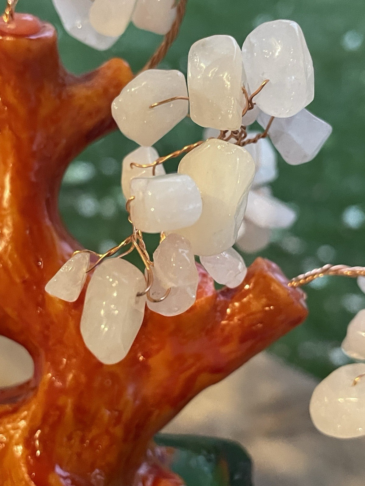 Natural Rose Stone Asian Style Bonsai Money Tree Pink Quartz Crystal Feng Shui