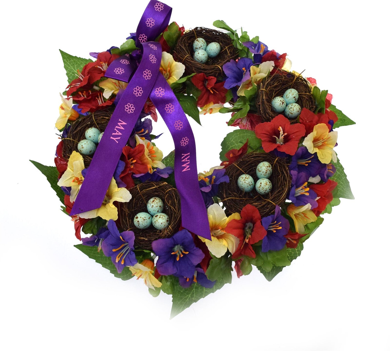 Danbury Mint 11″ Willabee & Ward Floral Wreath Collection Home Décor May