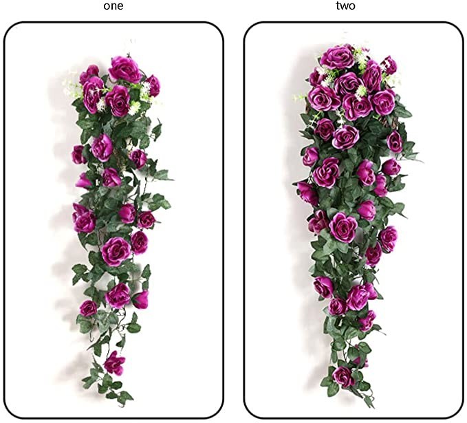 90cm Garland Vine Artificial Flower Purple Fake Ivy Plant Home Garden Party Deco