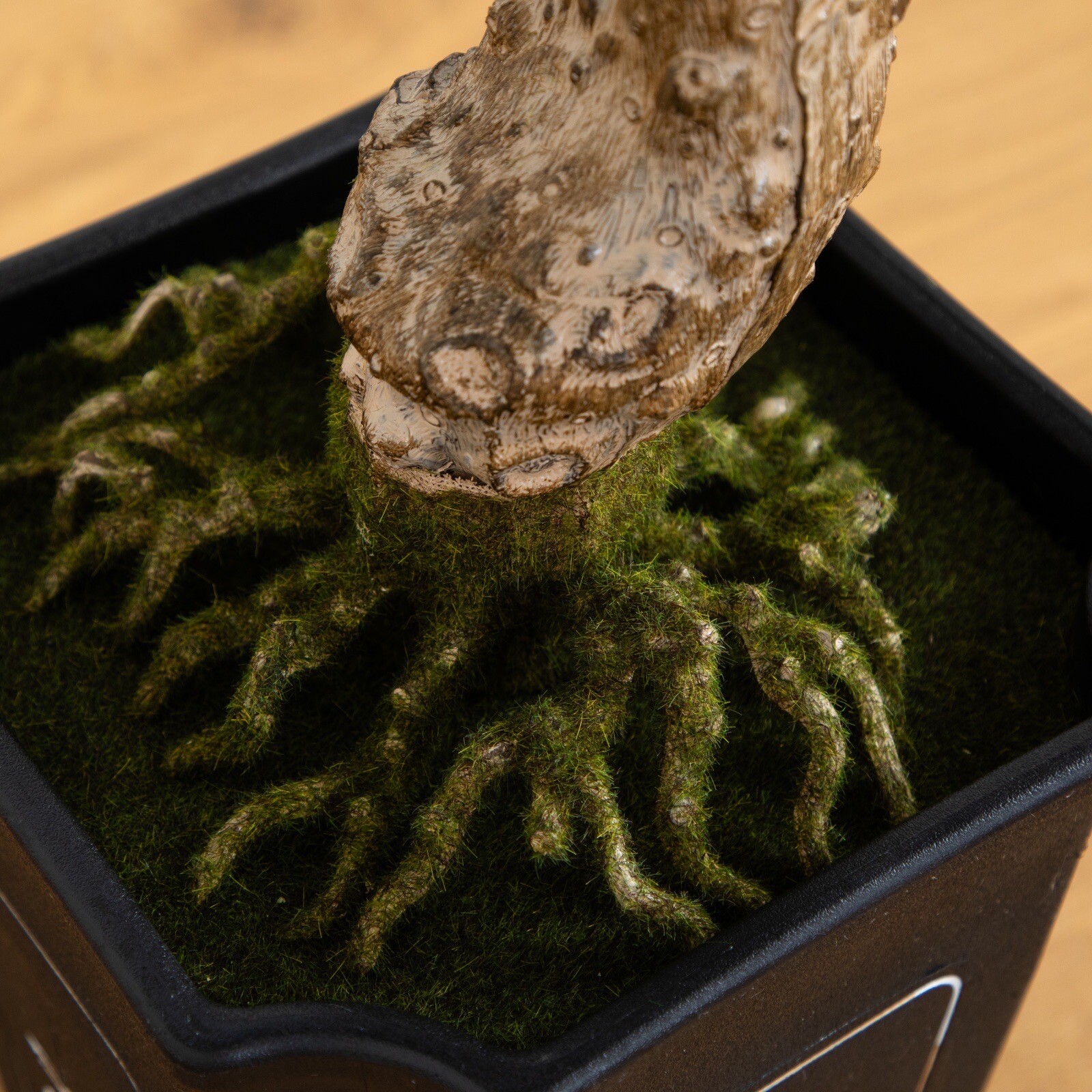 30″ Artificial Cedar Bonsai Tree w/517 Lvs in Square Black Vase. Retail $197