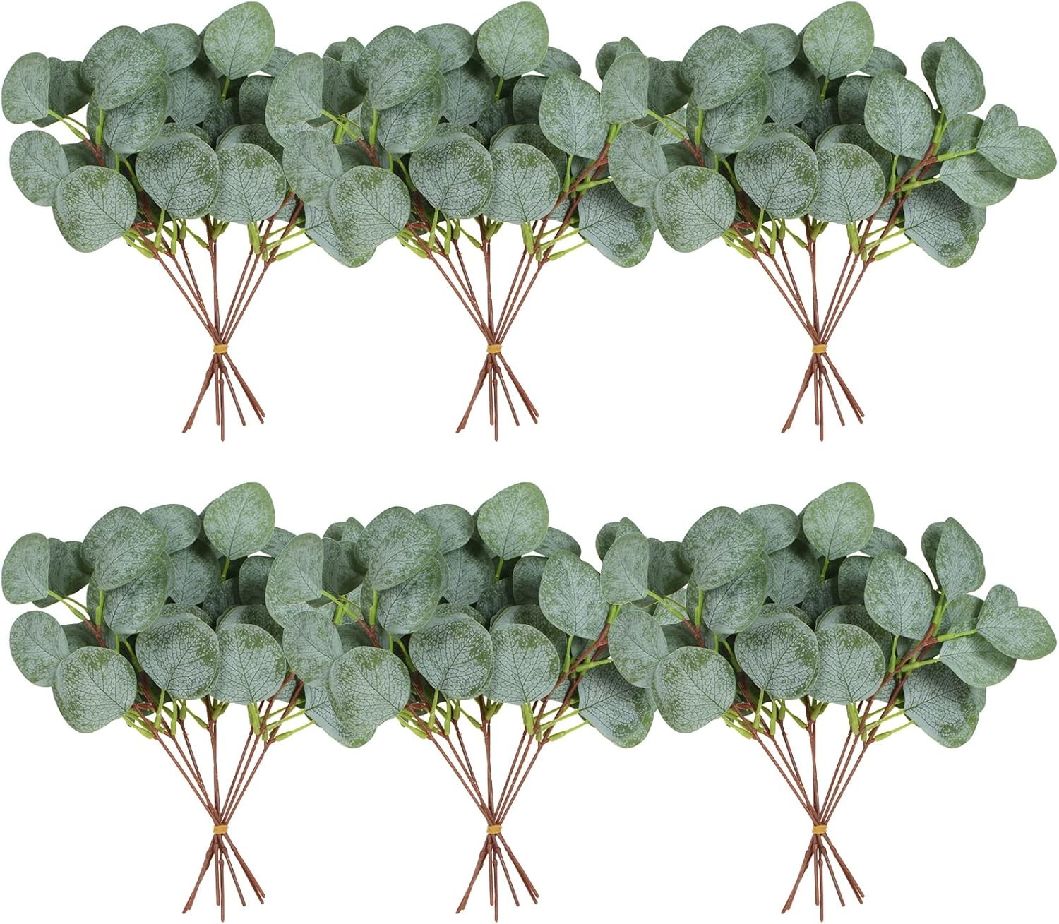 Artificial Eucalyptus Stems 40 Pcs Fake Faux Leaf Branches DIY Floral Decor