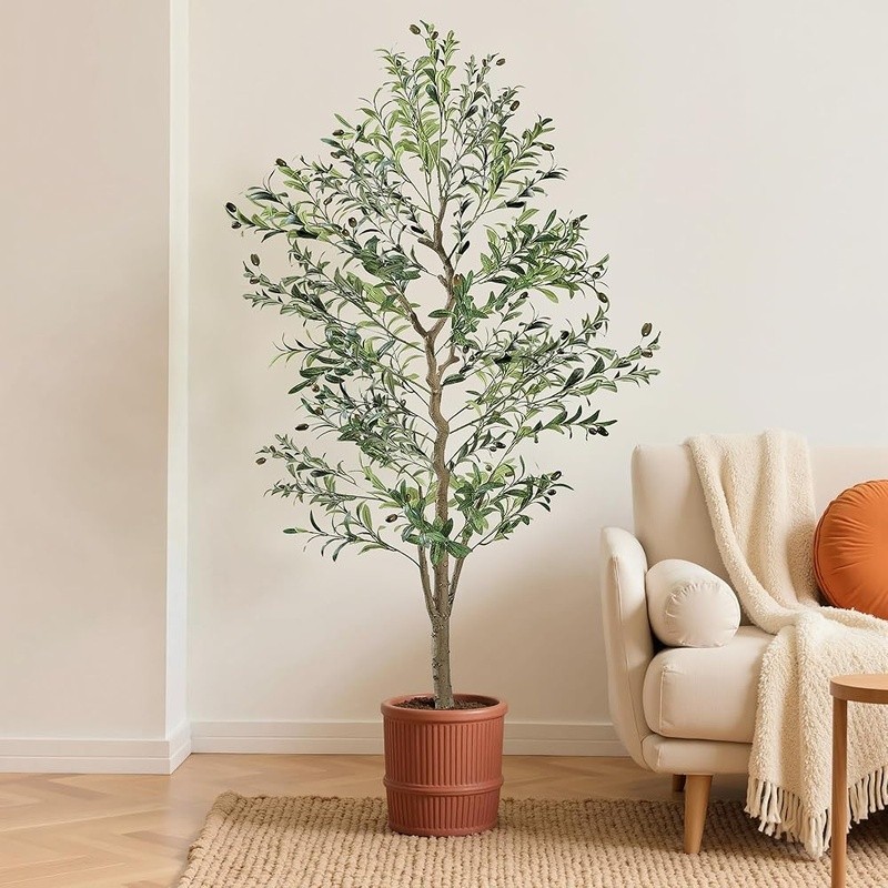 Lifelike Faux Olive Tree Home Office Indoor Outdoor Decor Housewarming Gift New