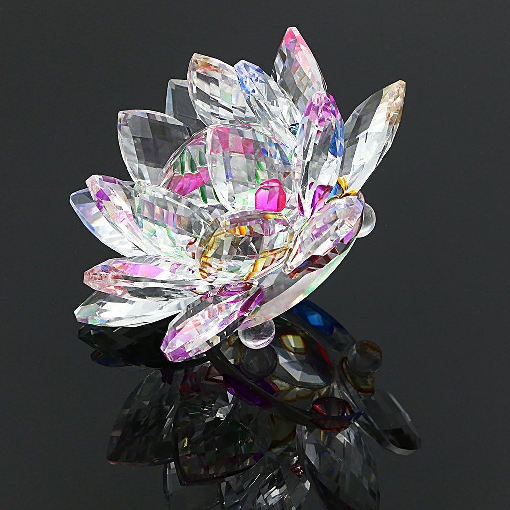 3-Inch Crystal Lotus Flower Decor with Gift Box – Feng Shui & Sun Catcher