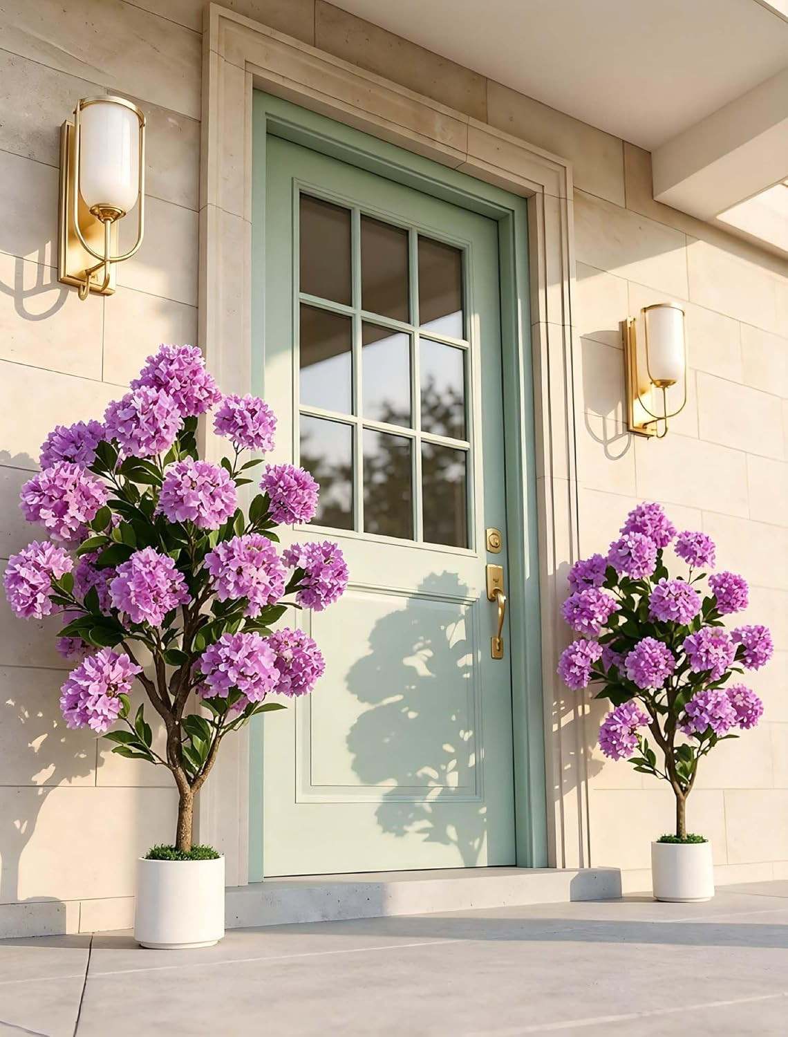 3.6Ft Purple Artificial Crape Myrtle Tree Set of 2 for Indoor/Outdoor Decor