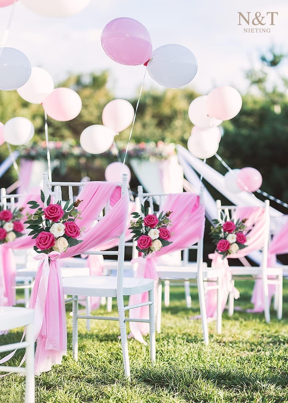 25 Pcs Hot Pink Foam Roses – Elegant Artificial Flowers for Weddings and Decor