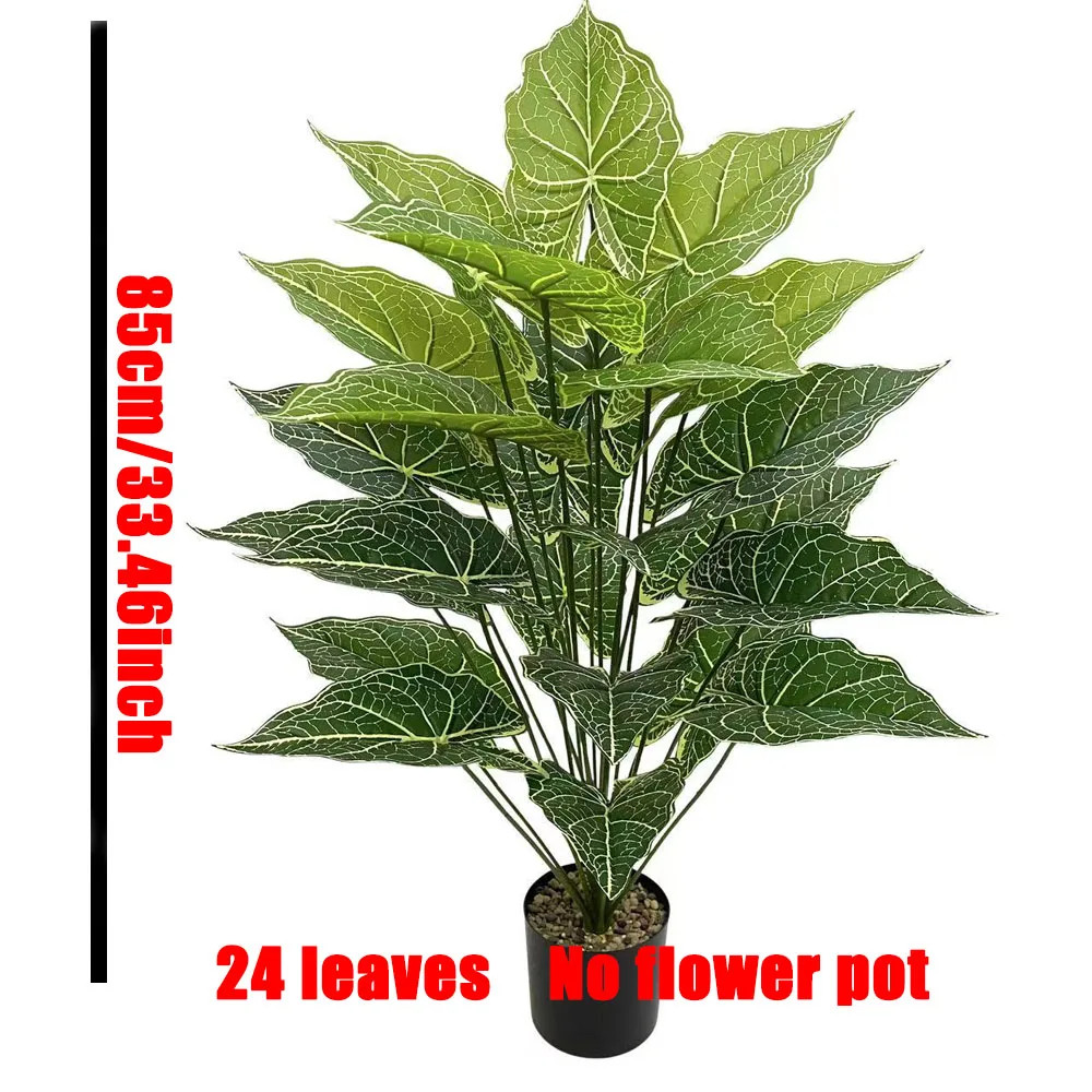 24 Artificial Green Fairy Taro Leaves Monstera Plant Indoor / Outdoor Decoration