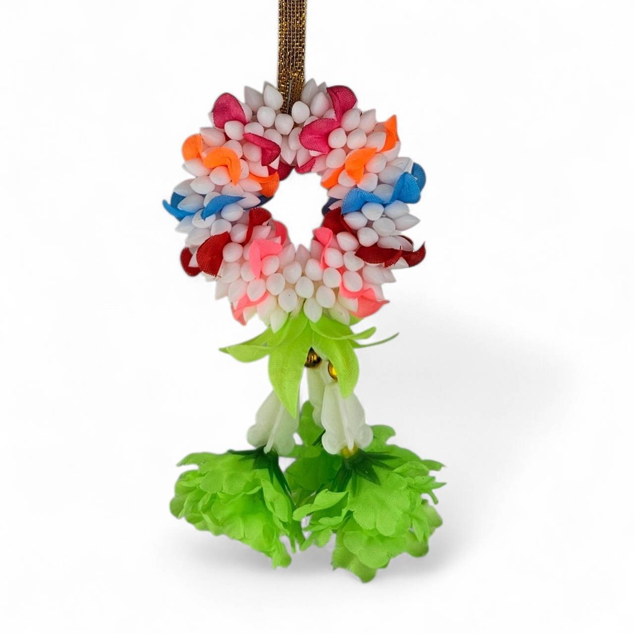 Artificial Flower Garland Car Hanging Mini 6cm Floral Decor Lucky Charm