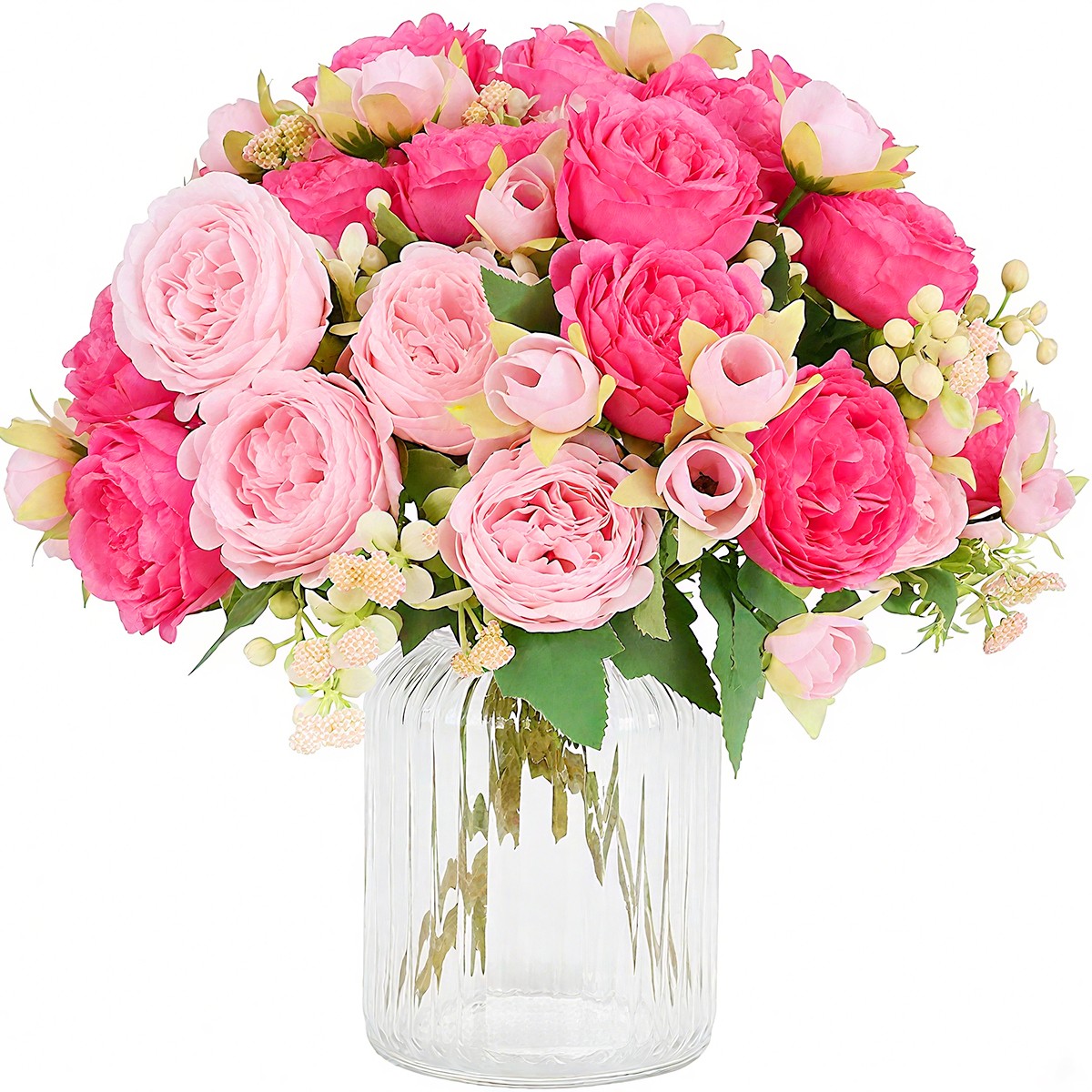 Artificial Peony Silk Flowers for Arrangement Wedding Bouquet Home Party Decor