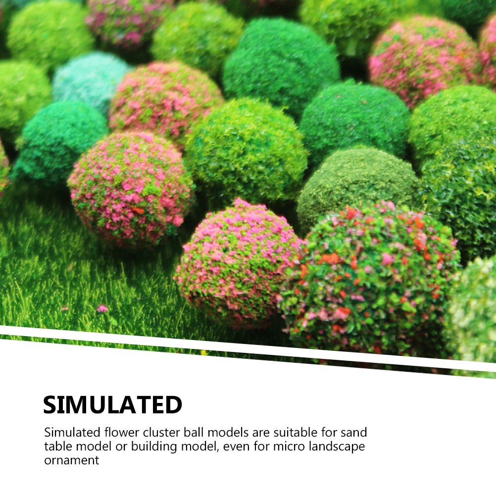 50Pcs Reusable Miniature Plant Ball Multi Color Simulated Flower Cluster Decor