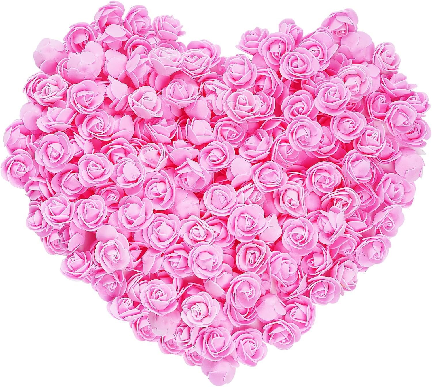100Pcs Mini Artificial Rose Artificial Fake Rose Head Mini Foam Artificial Rose