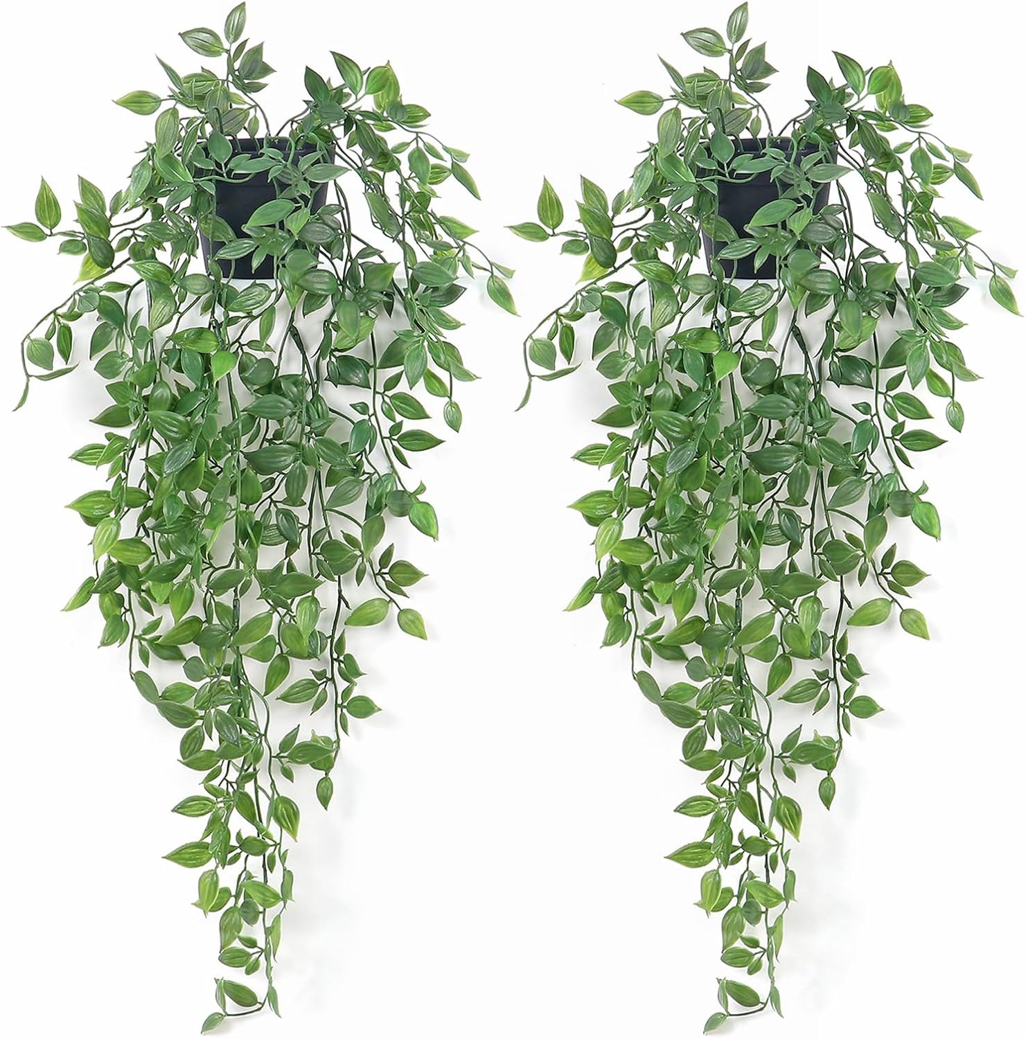 Artificial Hanging Plants Fake Small Potted Plants Faux Mandala Vines Plastic Gr
