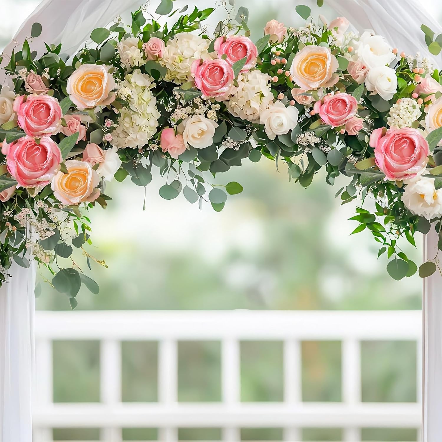 12pcs Light Pink Silk Roses – Long Stem Artificial Flowers for DIY Wedding Decor