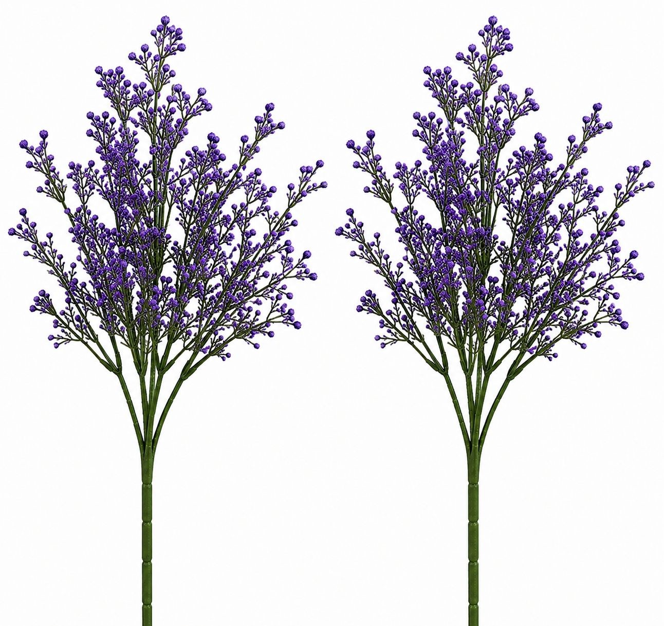 Faux Purple Berry Stems Set of 2 Bushes Artificial Berry Spray Farmhouse Floral