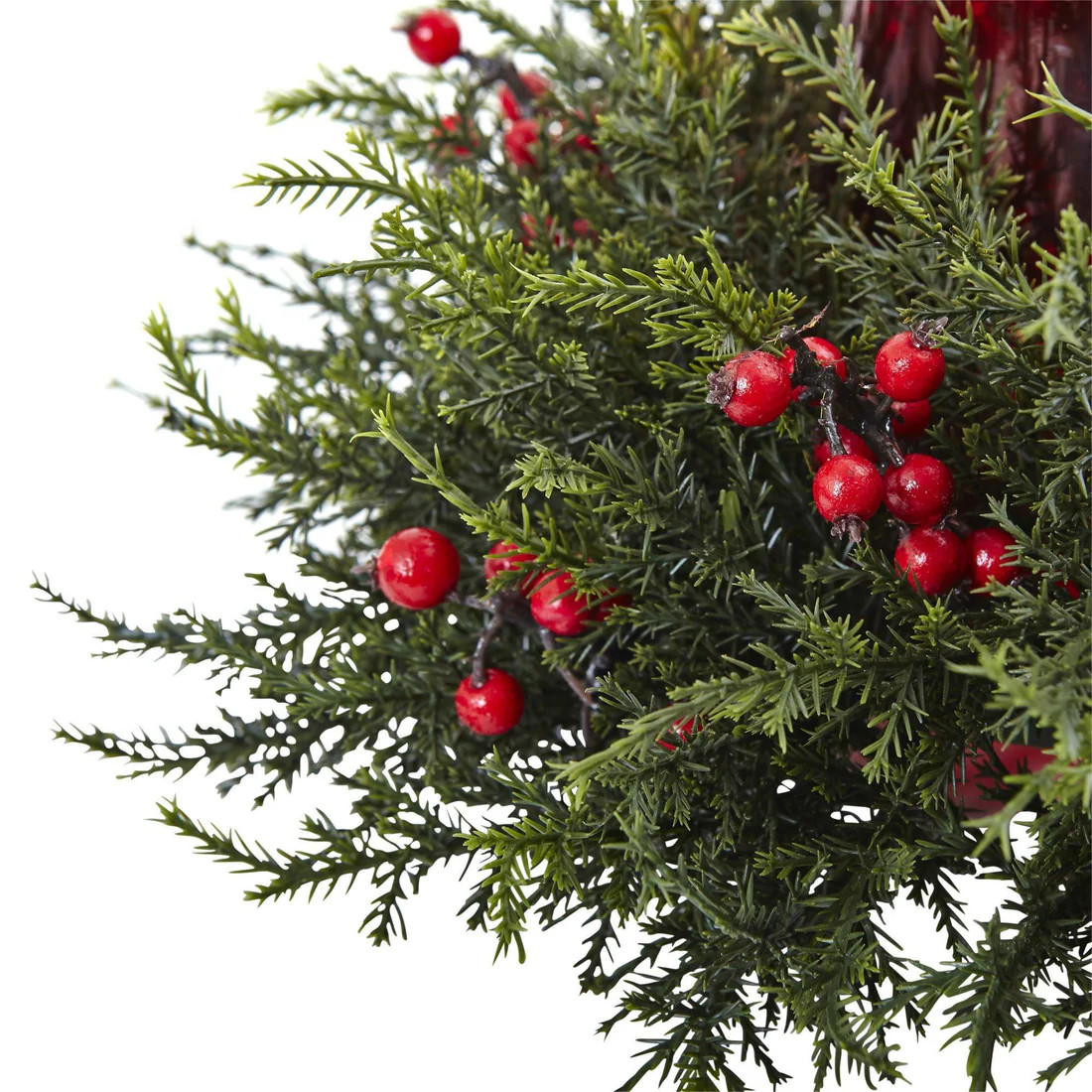 Cedar Berry Candelabrum – Lifelike Christmas Holiday Centerpiece Decor