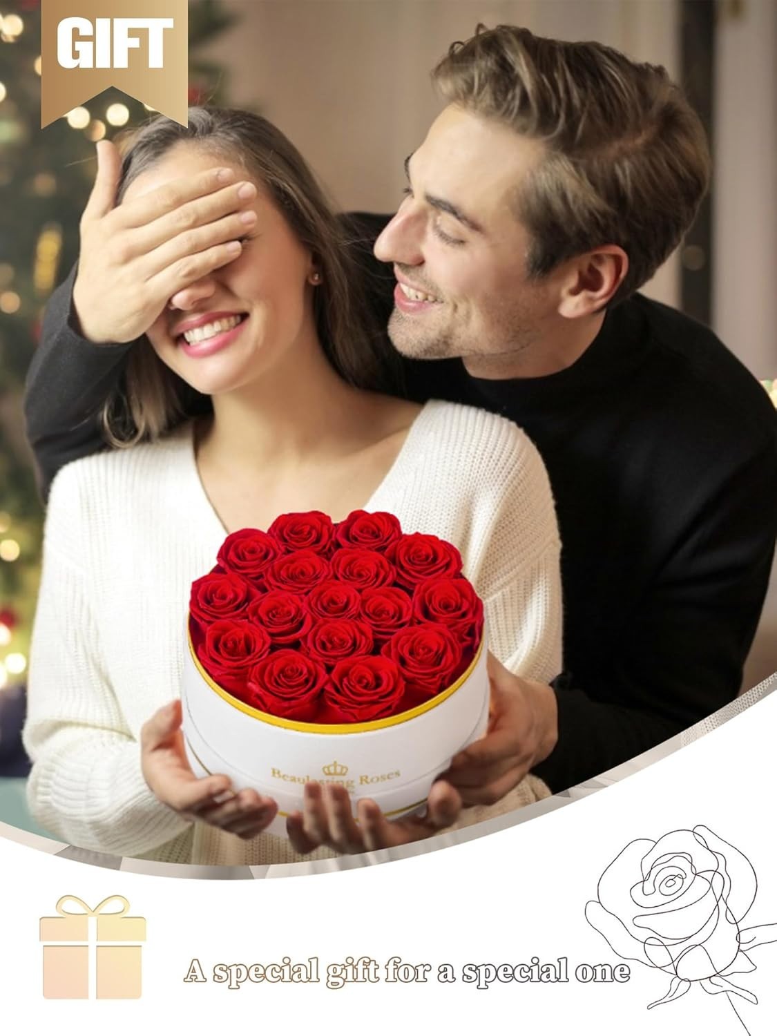 Preserved Roses Forever Flowers Real Roses in a Box Mother’S Day Birthday Flower