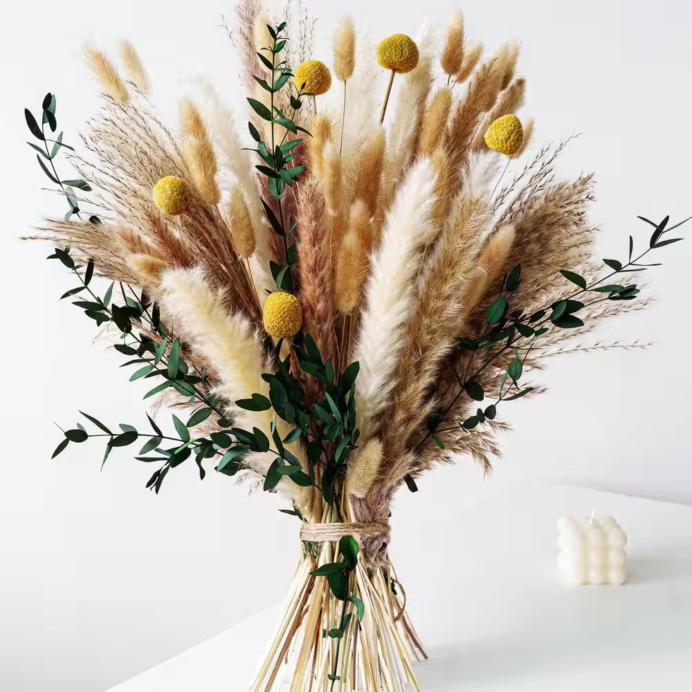 17In Brown Bohemian Dried Flower and Pampas Grass Bouquet-Diy Indoor Decor, Farm