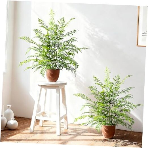 2 Pack Artificial Fern Plants in Pots Artificial Boston Ferns Potted Type 5