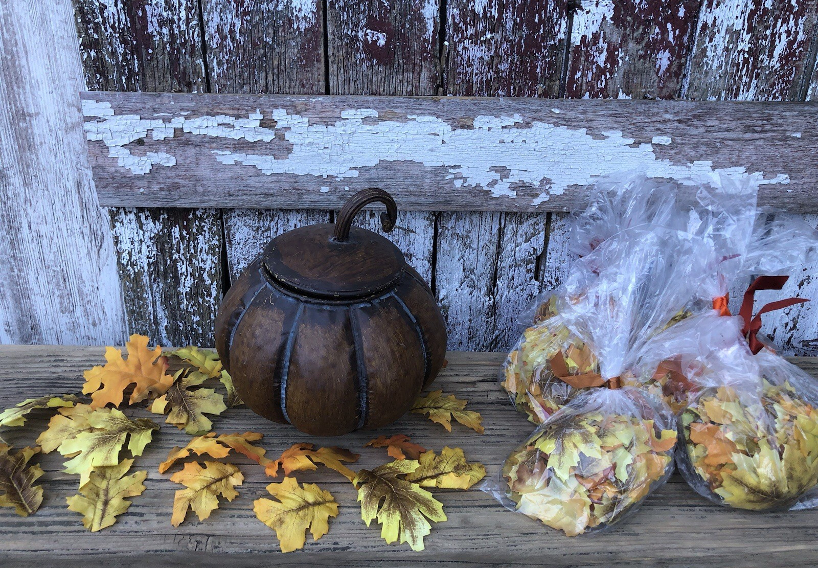 36 Sunny Ridge Oak Fall Leaves Autumn Artificial LOOSE in A BAG Wedding Decor